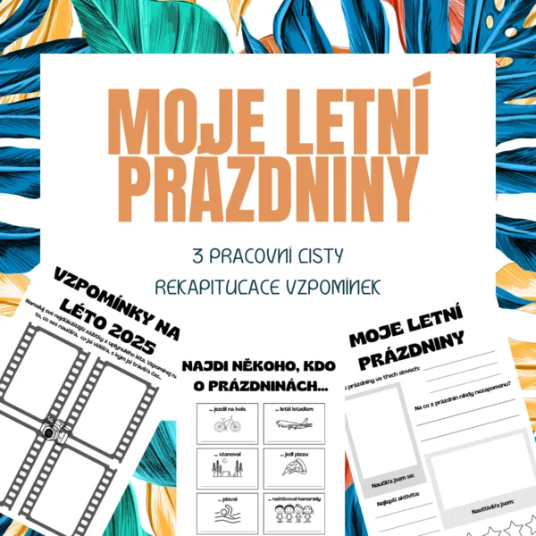 Moje letní prázdniny-pracovní listy  1