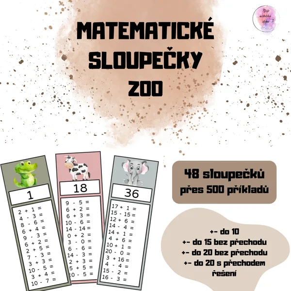Matematické sloupečky - ZOO 1