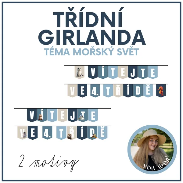 Třídní girlanda - mořský svět 1