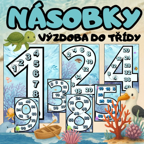 NÁSOBKY - moře - plakáty na zeď 1