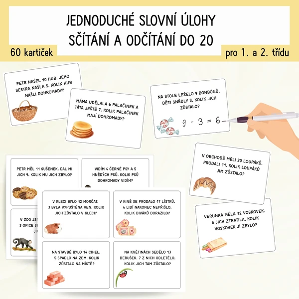 Slovní úlohy - Sčítání a odčítání do 20 1