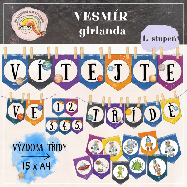 VESMÍR - uvítací girlanda 1