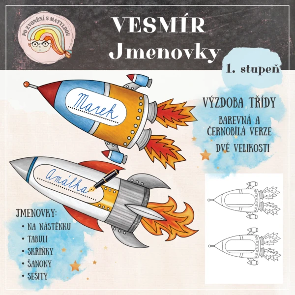 VESMÍR - jmenovky 1