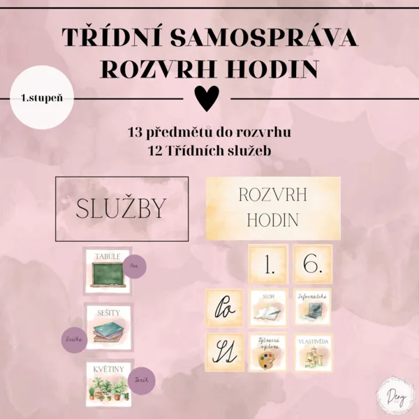 Třídní samospráva + rozvrh hodin 1