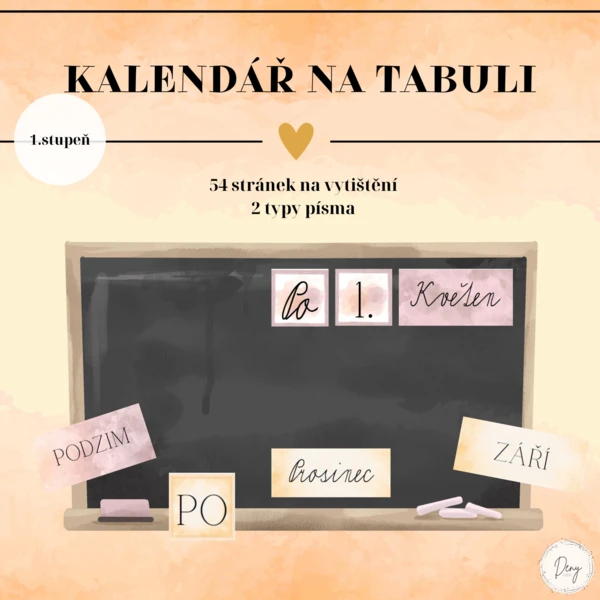 Kalendář na tabuli  1