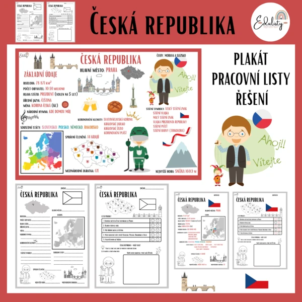 Česká republika – plakát a pracovní listy 1
