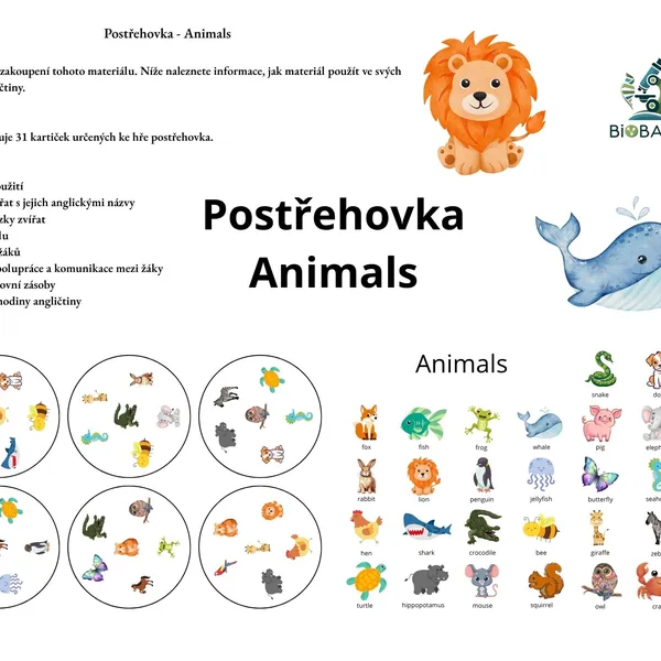 Postřehovka - zvířata 1