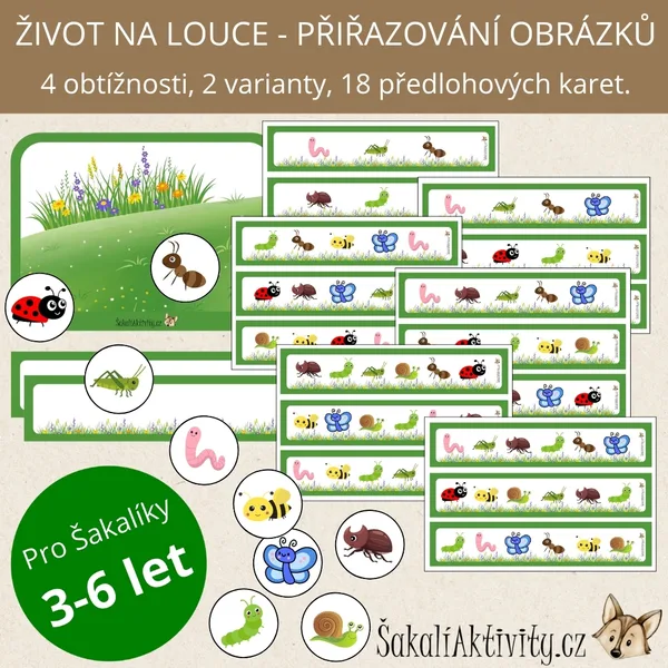  ŽIVOT NA LOUCE - přiřazování obrázků  1