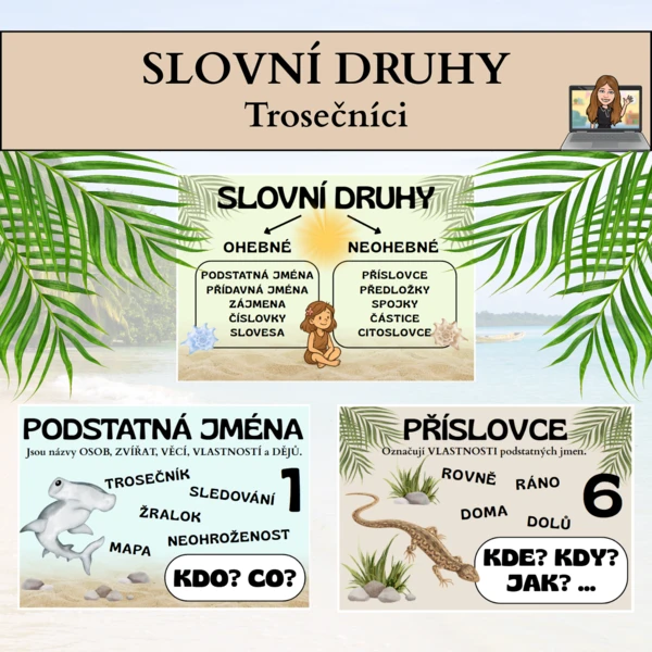 slovní druhy - trosečníci 1
