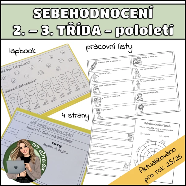 Sebehodnocení v pololetí - 2.-3. třída (možno i vyšší ročníky) 1