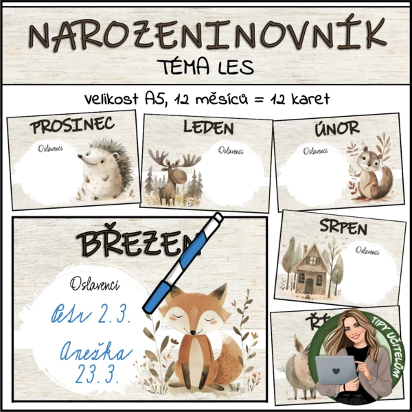 Narozeninovník - téma LES 1