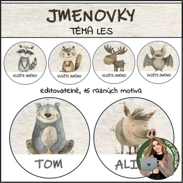 Jmenovky - téma LES 1