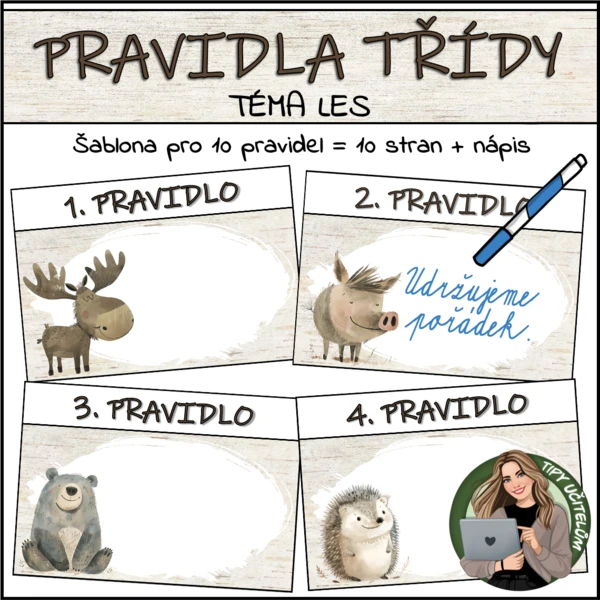 Třídní pravidla (šablona) - téma LES 1