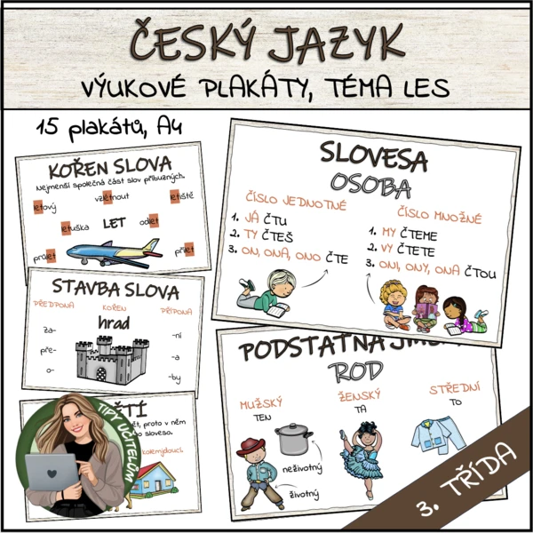 Plakáty do ČJ, 3. třída - téma LES 1