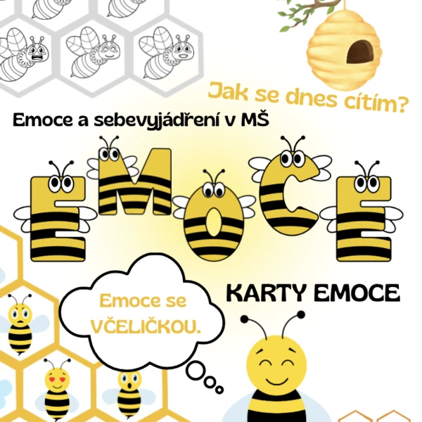 Emoce se včelkou - karty emocí 1