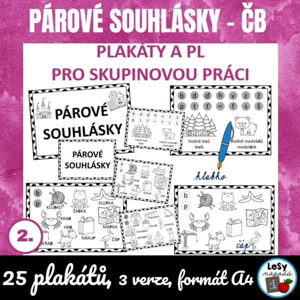 Párové souhlásky - čb plakáty 1
