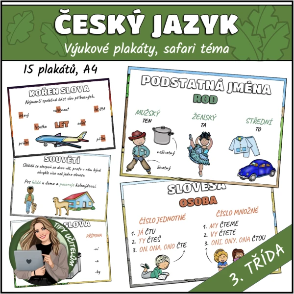 Plakáty do ČJ, 3. třída - safari téma 1