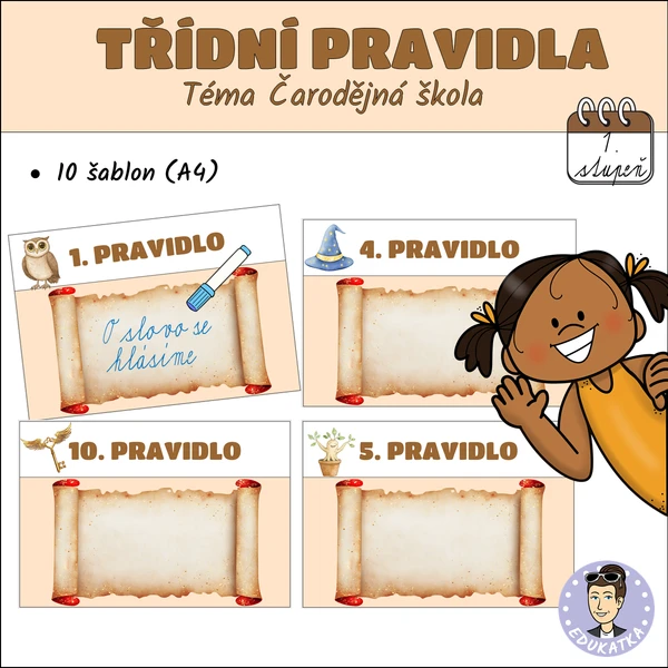Třídní pravidla - Téma Čarodějná škola 1