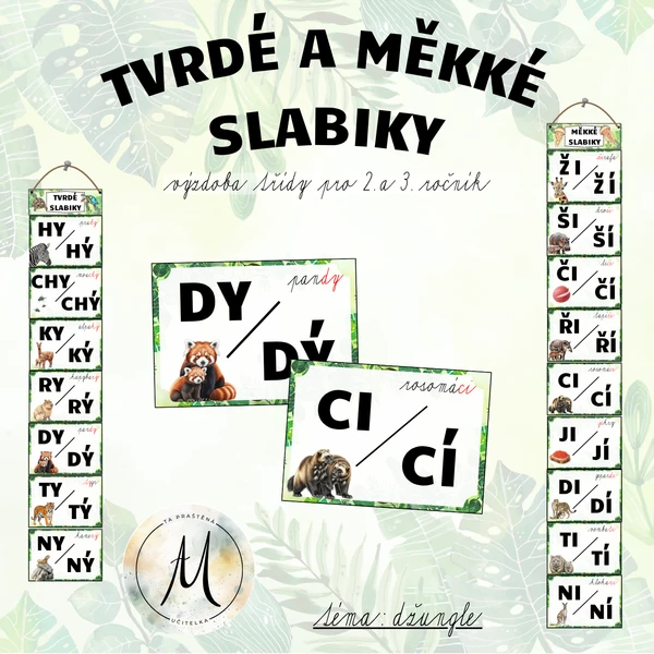 Měkké a tvrdé slabiky - výzdoba třídy 1