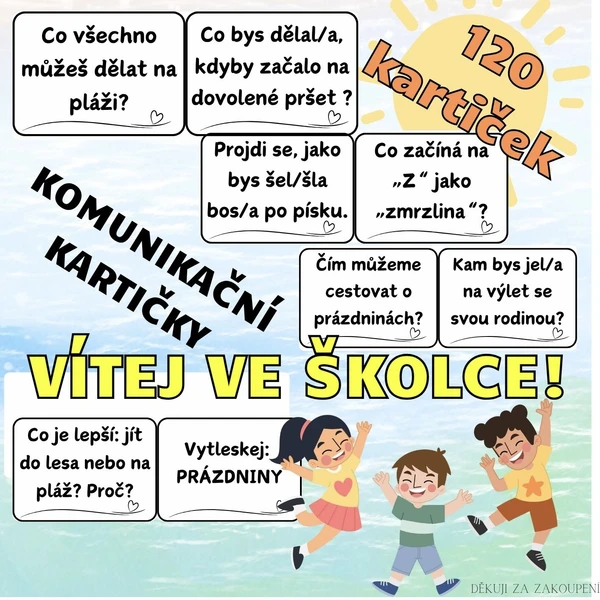 VÍTEJ VE ŠKOLCE! – 120 KOMUNIKAČNÍCH A ÚKOLOVÝCH KARTIČEK PRO ADAPTACI DĚTÍ 1
