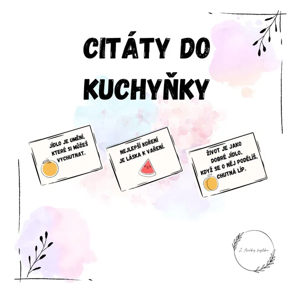 Citáty do kuchyňky 1
