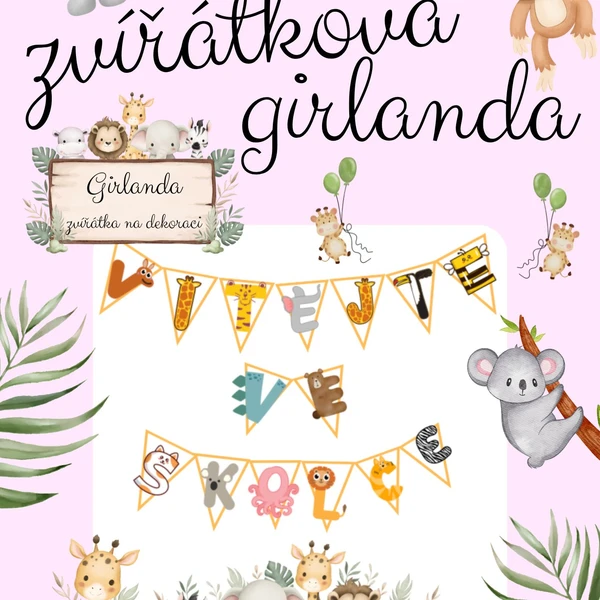Girlanda - výzdoba vítejte, školka, adaptace 1