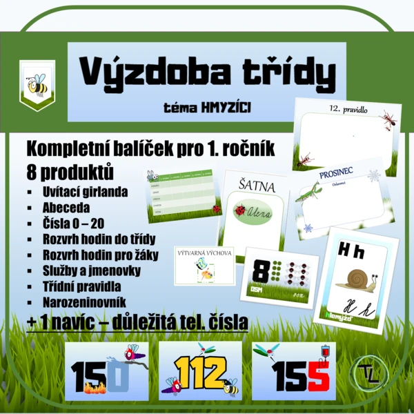 Výzdoba třídy - téma HMYZÍCI 1
