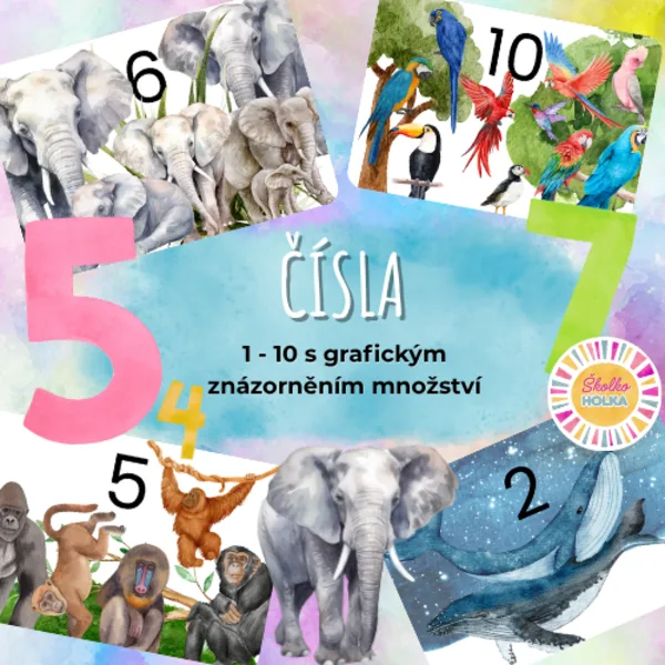 ČÍSLA (1 - 10) demonstrační kartičky 1