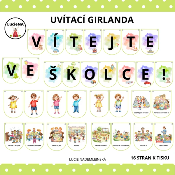 UVÍTACÍ GIRLANDA DO ŠKOLKY 1