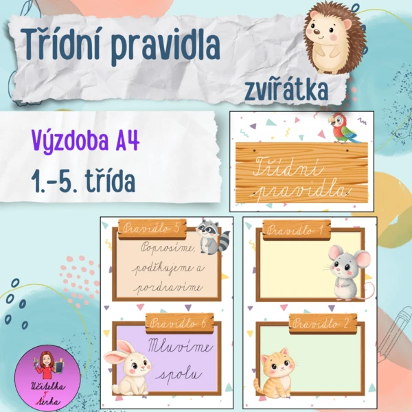 Třídní pravidla - zvířátka 1