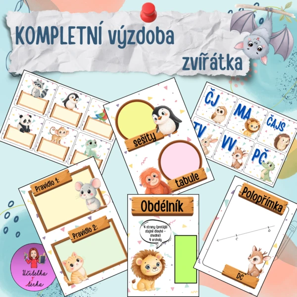 Výzdoba zvířátka - KOMPLET 1