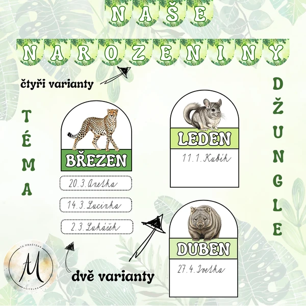 Narozeninovník - téma džungle 1
