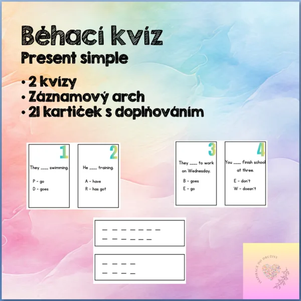 Present simple - běhací kvíz 1