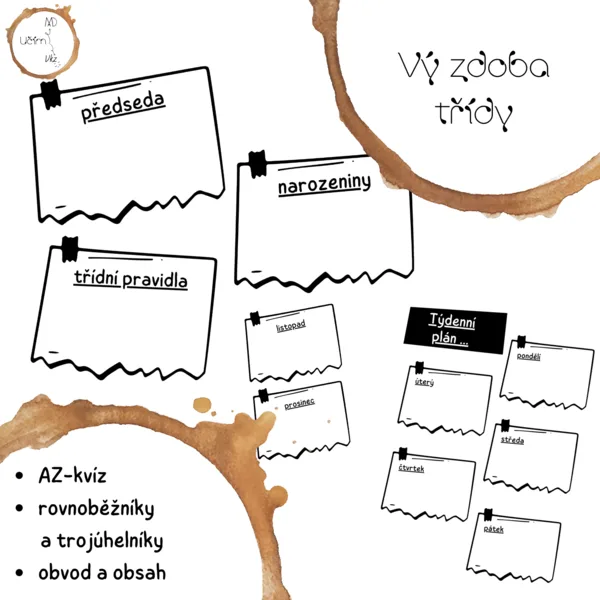 Výzdoba třídy - utržený papír 1