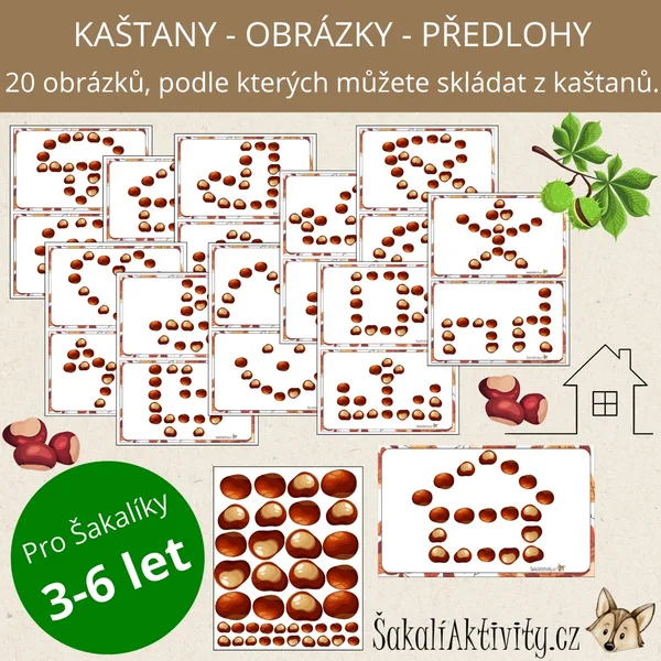  KAŠTANY OBRÁZKY - předlohové obrázky  1
