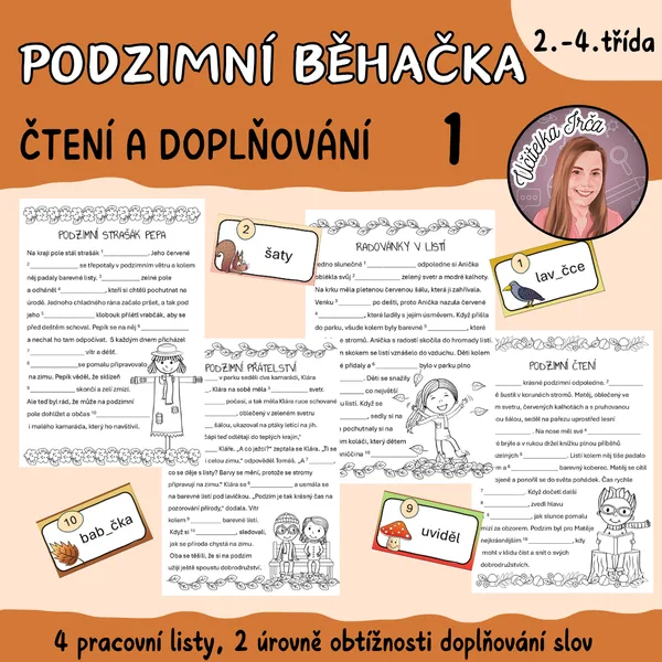 Podzimní běhačka - čtení a doplňování 1