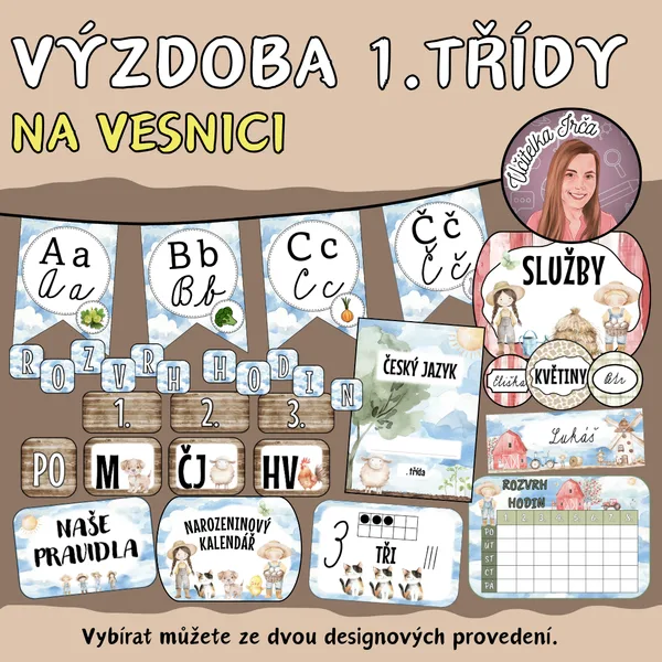 Výzdoba 1. třídy - život na vesnici 1