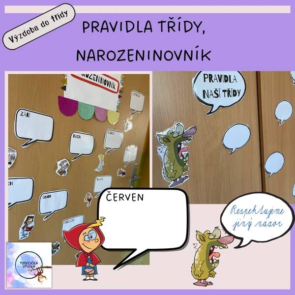 PRAVIDLA TŘÍDY / NAROZENINOVNÍK / Pohádkové postavy - komiks 1