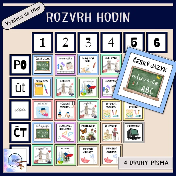 Rozvrh hodin - neutrální 1