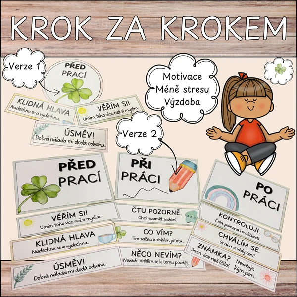 Krok za krokem - výzdoba třídy, podpora při školní práci 1