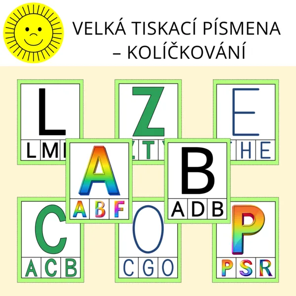 VELKÁ TISKACÍ PÍSMENA - KOLÍČKOVÁNÍ 1