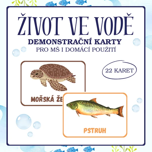 Život ve vodě – demonstrační karty 1