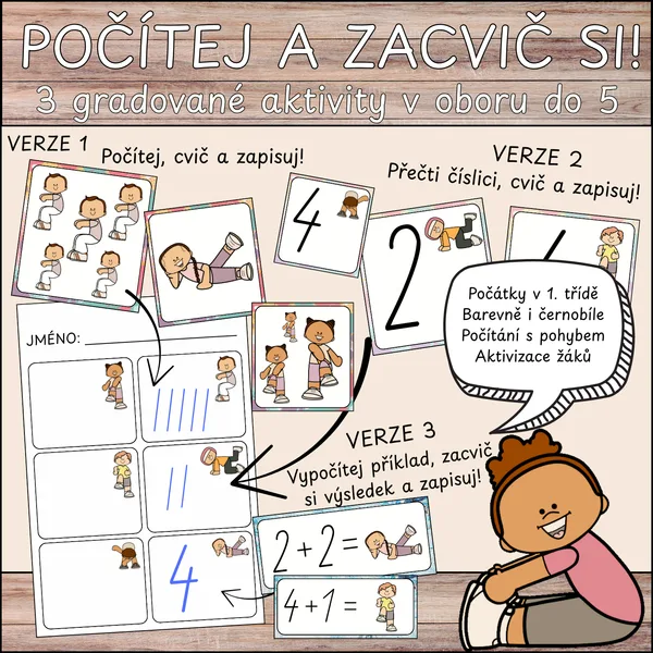 Počítej a zacvič si! - počítání do 5 1