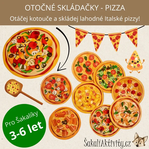  PIZZA - otočné skládačky  1