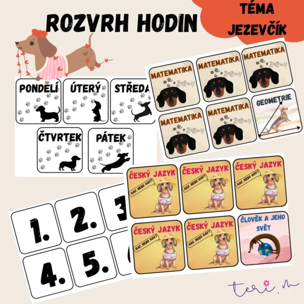 ROZVRH HODIN - téma JEZEVČÍK 1