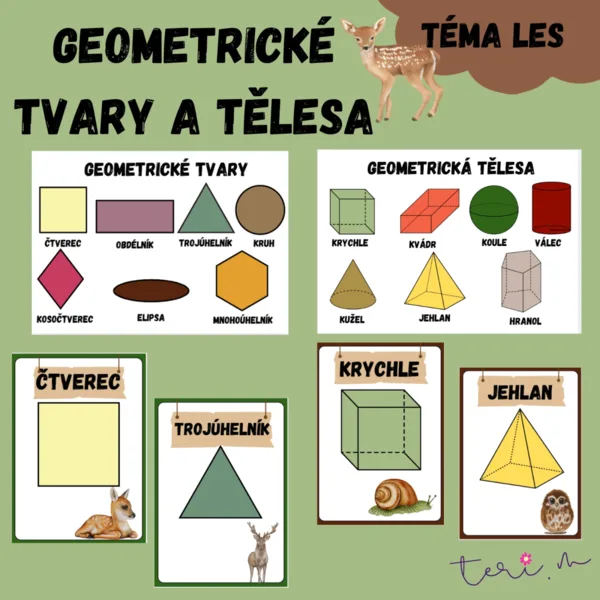 Geometrické tvary a tělesa - téma LES 1