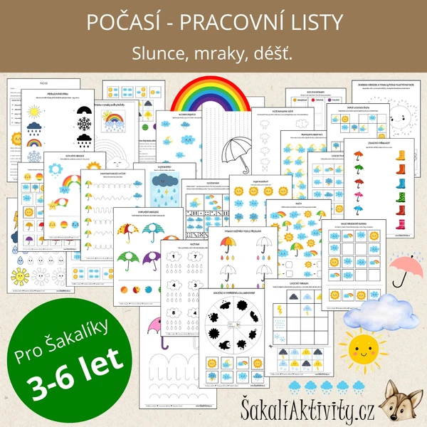  Pracovní listy - POČASÍ  1