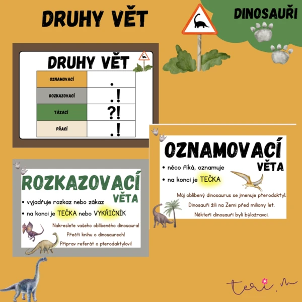 DRUHY VĚT - téma DINOSAUŘI 1