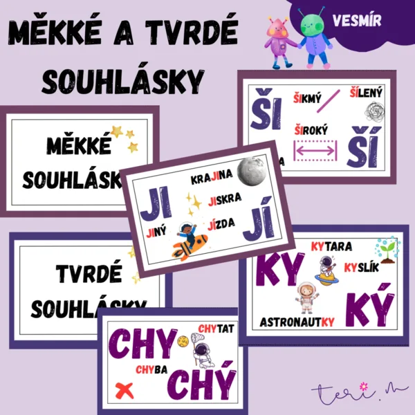 MĚKKÉ A TVRDÉ SOUHLÁSKY - téma VESMÍR 1
