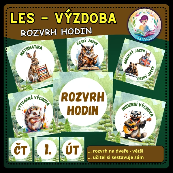 LES - obrázkový rozvrh hodin 1. a 2. třída 1